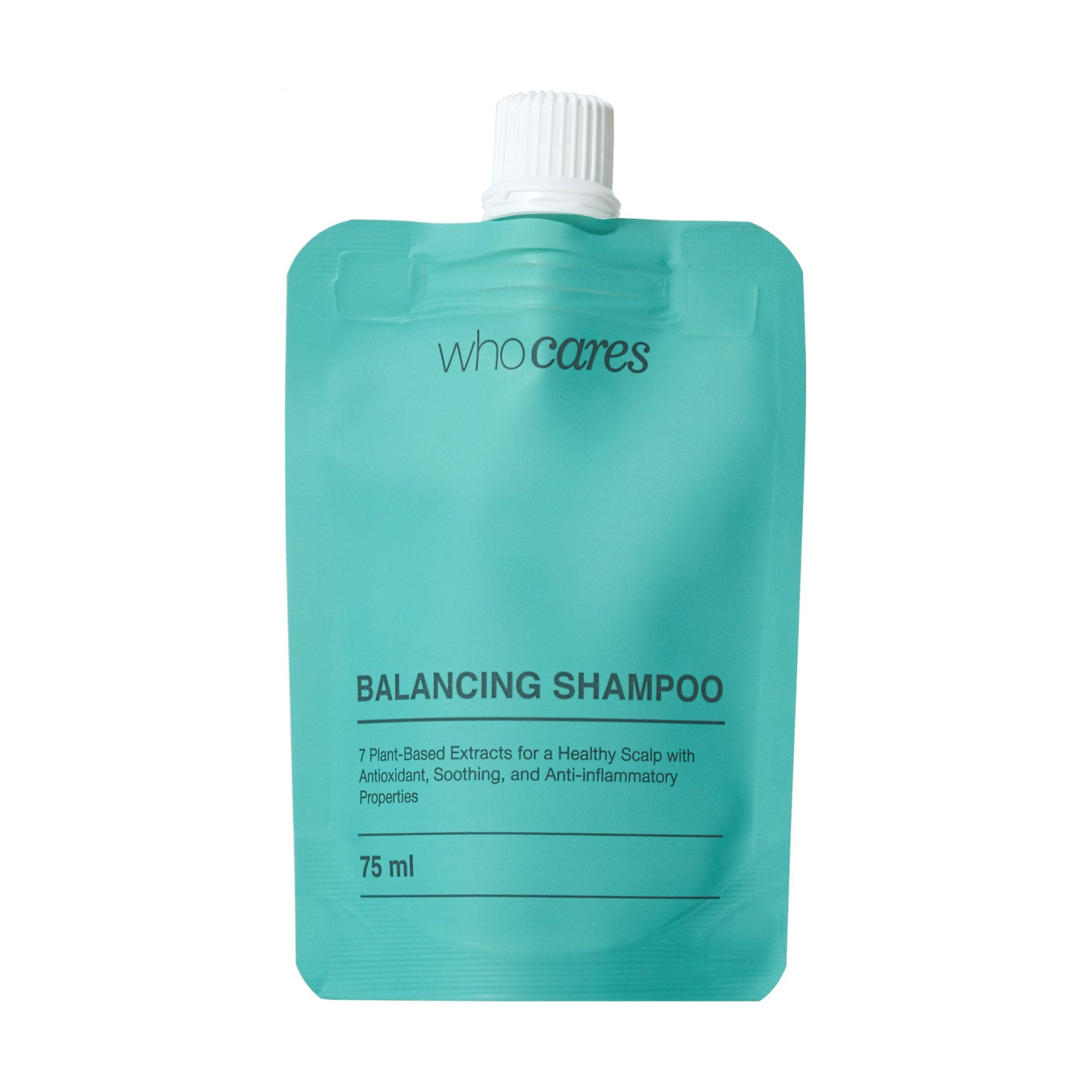 Безсульфатний шампунь Who Cares Balancing Shampoo для сухої та нормальної шкіри голови, 75 мл